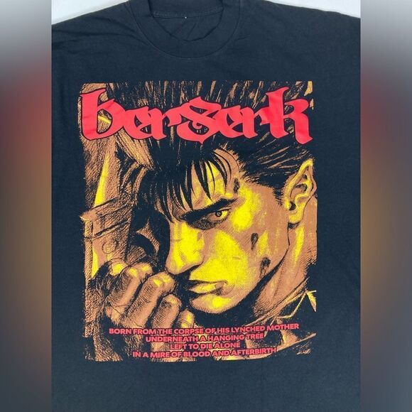 Berserk Born From The Corpse Anime Graphic T-shirt XXL Black Short Sleeve - Picture 2 of 6